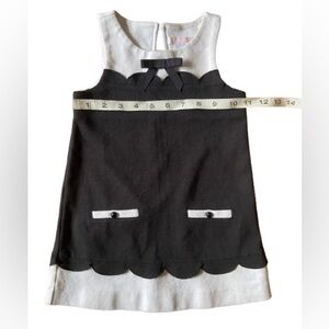 Black & White Janie & Jack Scalloped Trim Dress